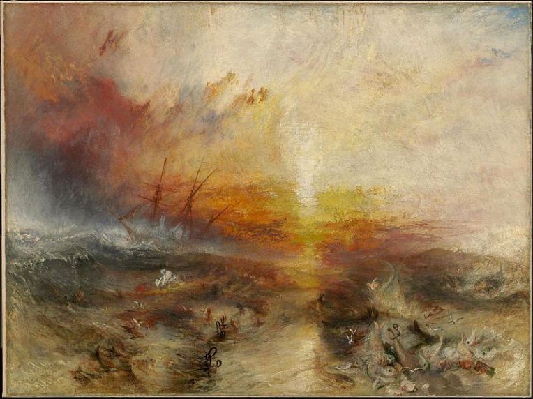 Turner's Slave Ship, a painting seen and reviewed by Mark Twain, another cat owner